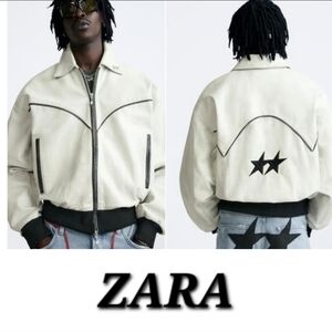 BNWT Zara Leather Jacket X Twojeys Limited Edition Buffalo Leather